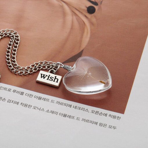Dandelion Heart Necklace