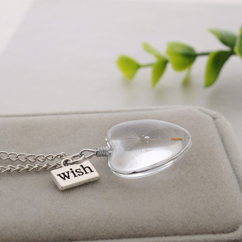 Dandelion Heart Necklace