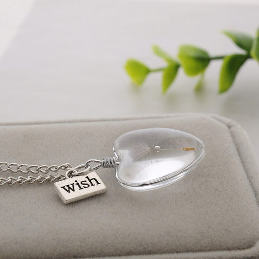 Dandelion Heart Necklace
