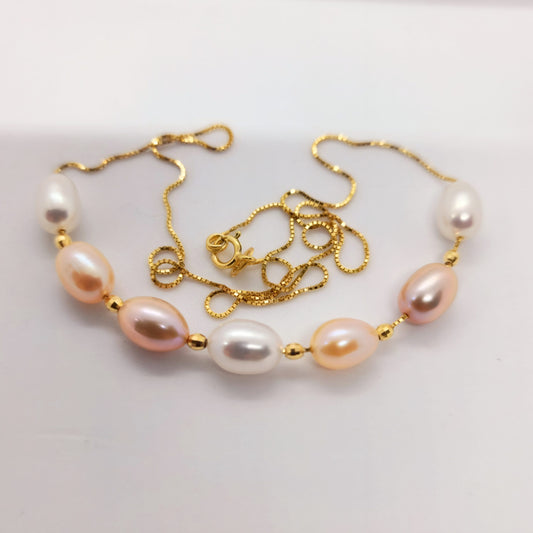 Multi Pearl Gold Necklace
