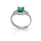 Green Emerald Explosion Ring