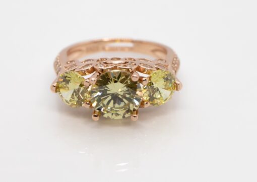 Olive Green Petels Ring