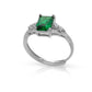 Green Emerald Explosion Ring