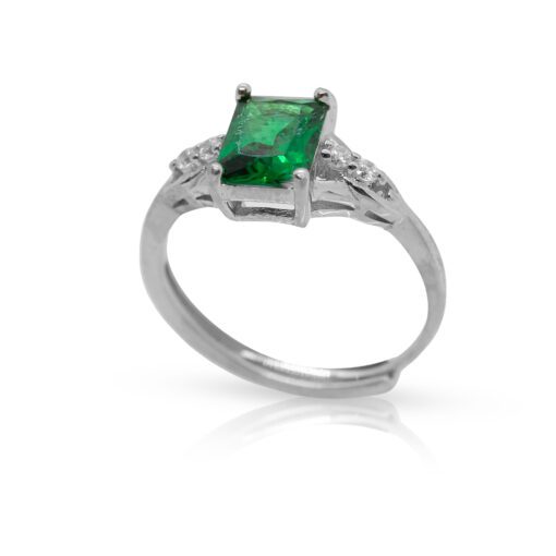 Green Emerald Explosion Ring