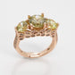Olive Green Petels Ring