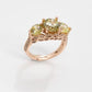 Olive Green Petels Ring