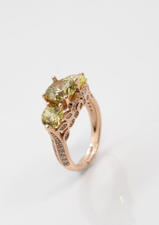 Olive Green Petels Ring