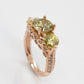 Olive Green Petels Ring