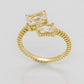 Crystal Yellow Gold Ring