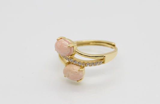 Swirling Cherry Blossom Yellow Gold Ring