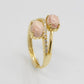 Swirling Cherry Blossom Yellow Gold Ring