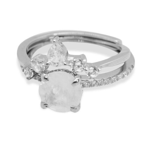 Silver Crown Ring Set