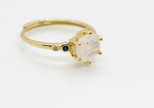 Yellow Gold Moon Ring