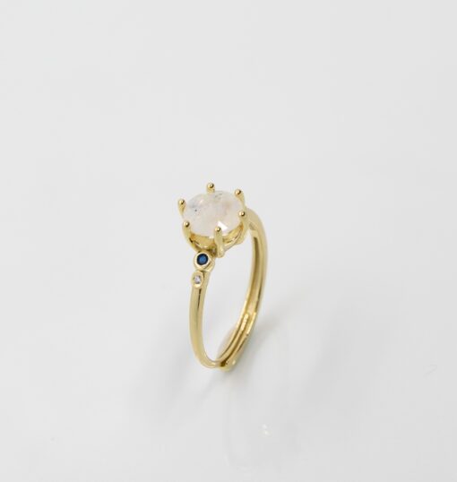 Yellow Gold Moon Ring