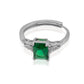 Green Emerald Explosion Ring