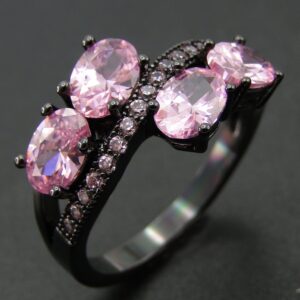 Pale Pink Lava Gemstone Ring