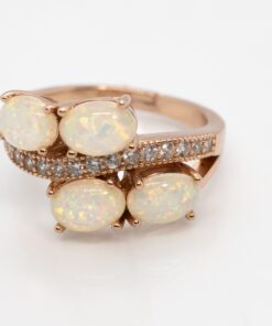 White Opal Stone Ring