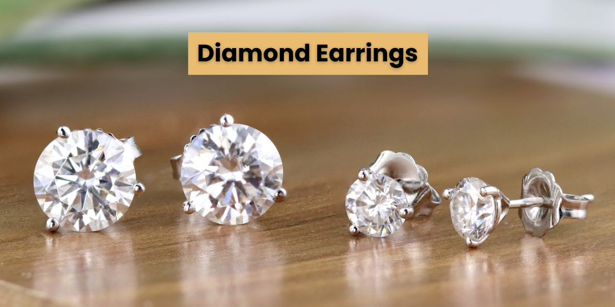 two diamond earrings 