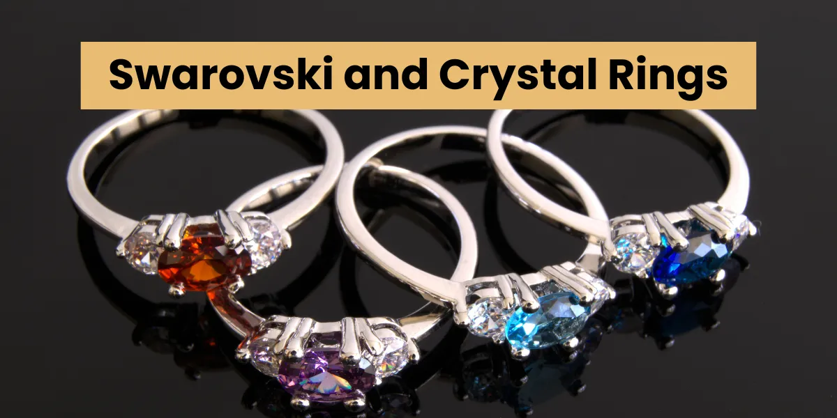 swarovski and crystal rings 